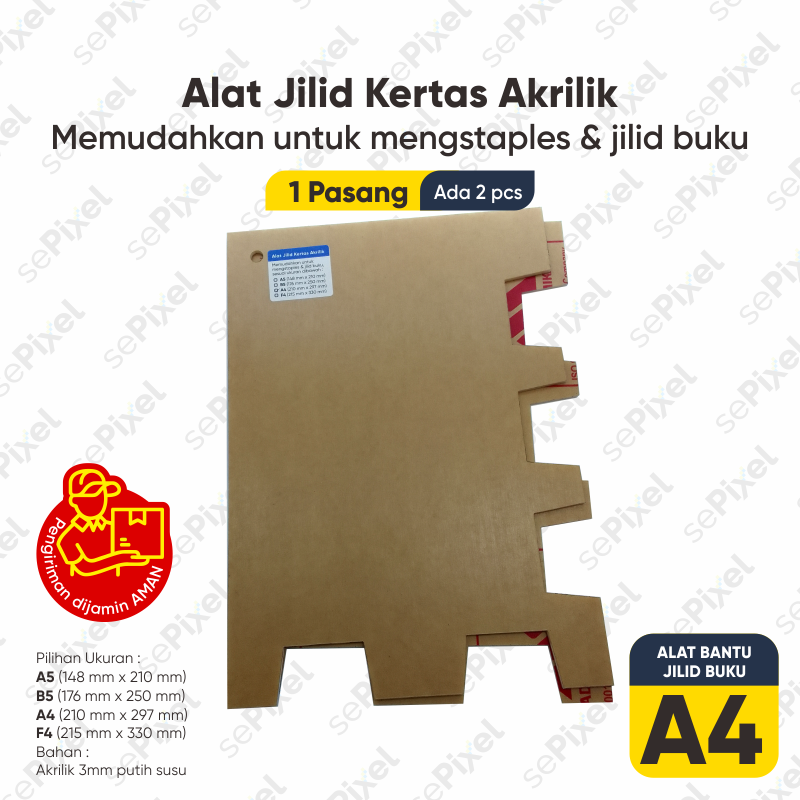 Alat Jilid Kertas Akrilik memudahkan jilid buku F4 A4 B5 A5