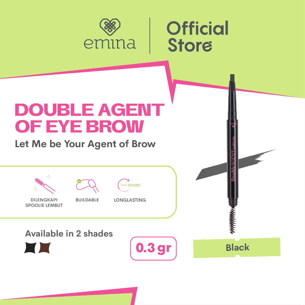 ✨ AKU MURAH ✨ Emina Double Agent Eyebrow 0.25 gr - Eye Brow