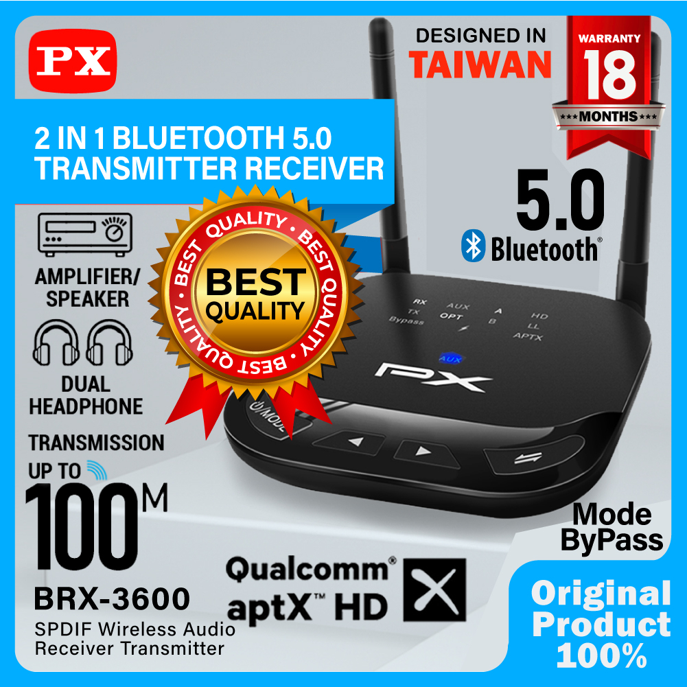 Receiver Bluetooth transmitter Audio 5.0 HD Stereo 2in1 PX BRX-3600