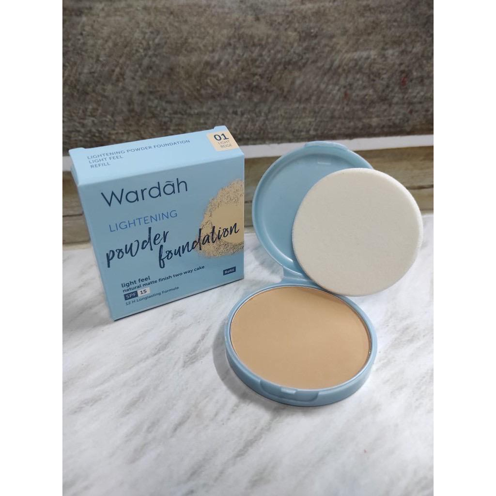 Refill wardah lightening two way cake spf 15 light feel Refil Termurah