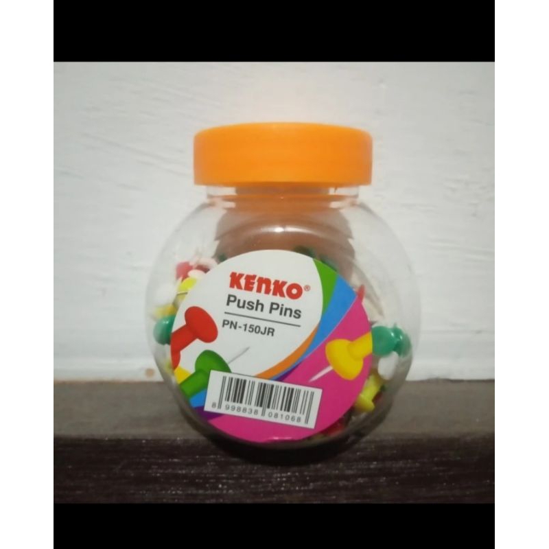 push pin berwarna kenko per toples isi 150 pcs