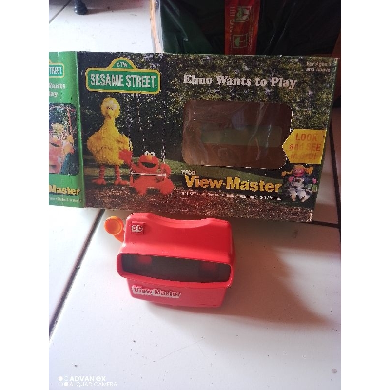 mainan jadul vintage view master sesame street ORI fisher price mattel