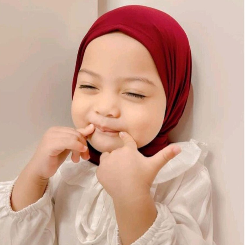 Jilbab  Pashmina Instan Camel Anak Jersey Premium / Hijab Segitiga Instan Anak / hijab Instan / Segi