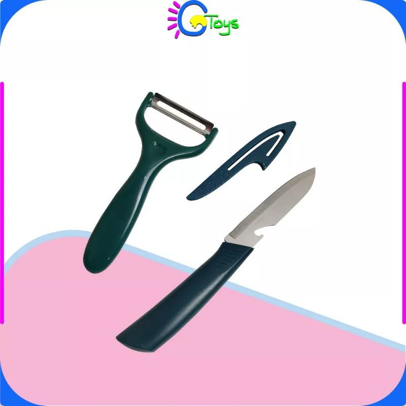 [rumahbayipdg] Pisau set 2in1 peralatan dapur kitchen knife set peeler || pisau dapur serbaguna