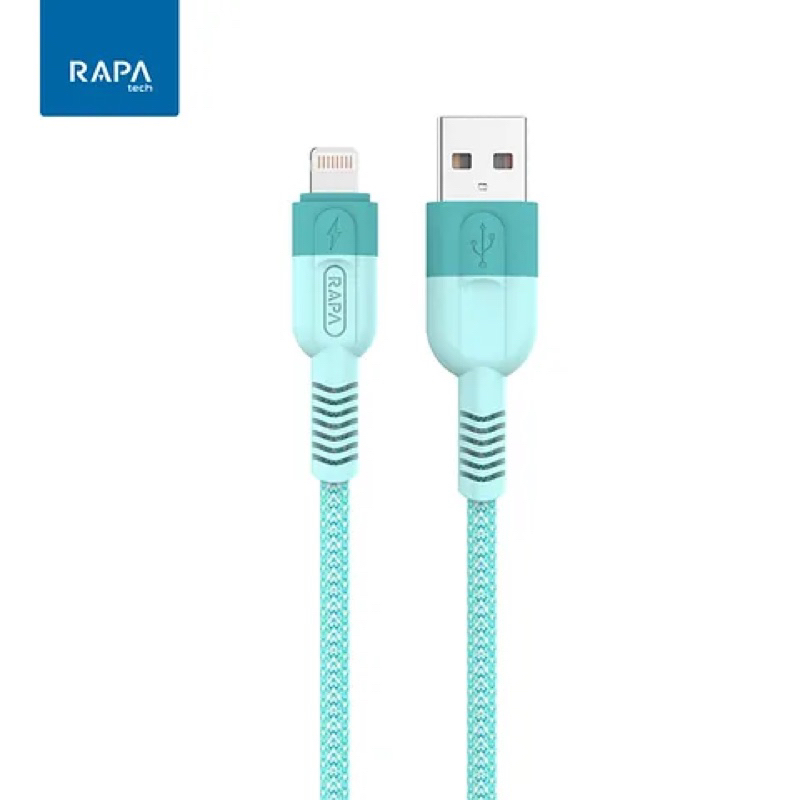 RAPAtech Colorfull Kabel Data Usb Lightning Nylon Braided Fast Charging 2.4A Data Cable For iPhone 6/6s/6+/6S+/7/7+/8/8+/X/XS MAX/XR/11/12/13/14 Pro Max/ Line X