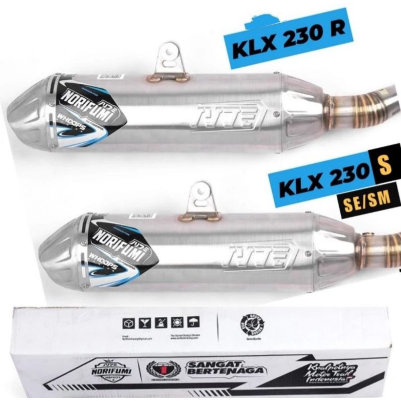 KNALPOT NORIFUMI WHOOPS KLX 230R DAN KLX 230 S/SE/SR ORIGINAL