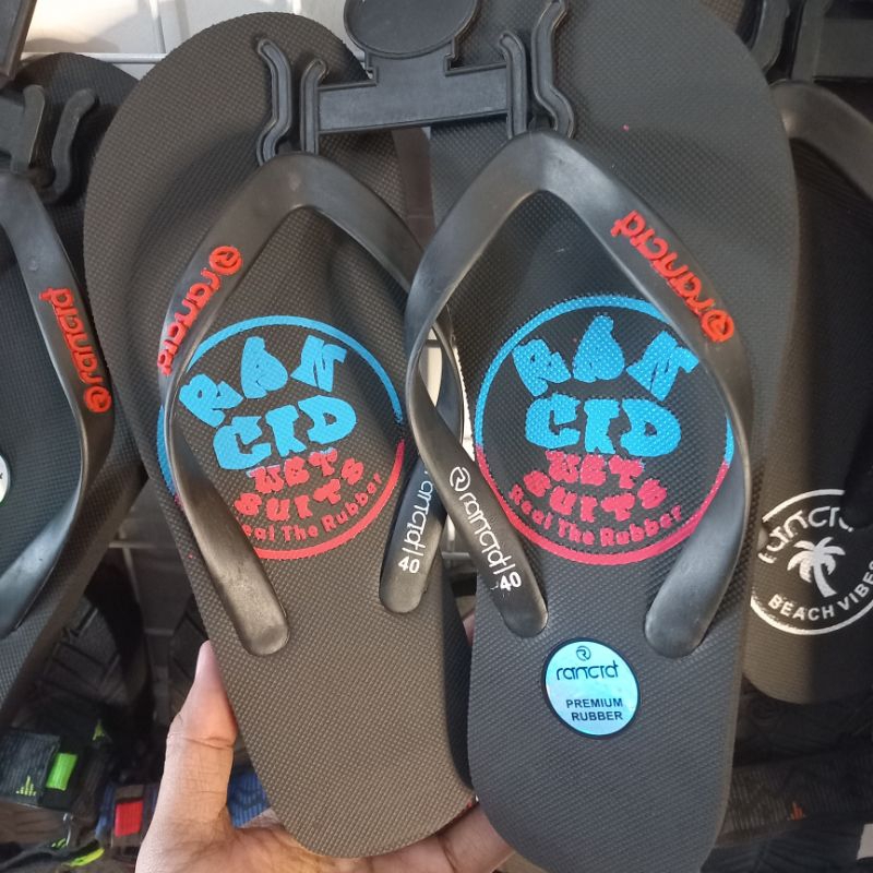 RANCID RB Sandal Japit Rubber Karet Distro Slippers Flip Flop