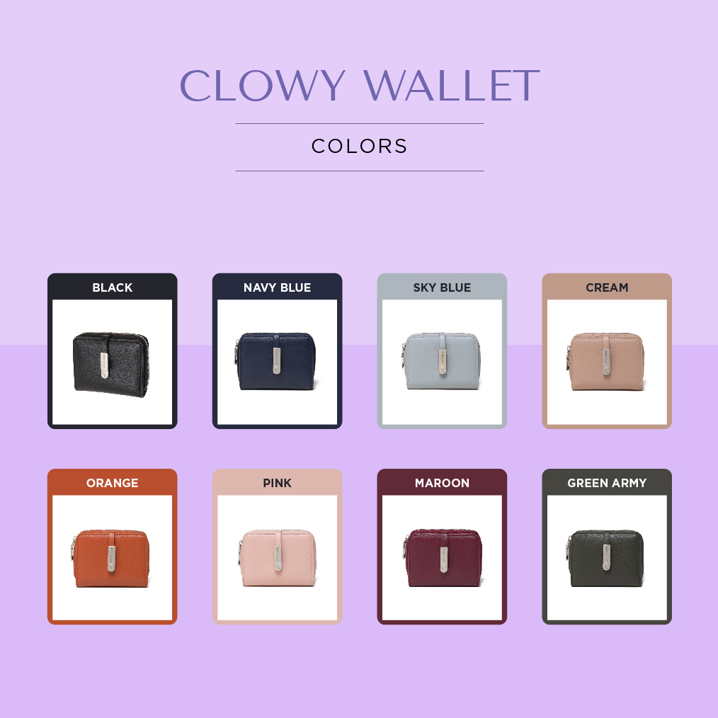 Jims Honey - CLOWY PLUS WALLET- Dompet Kulit Wanita Mini Slot Kartu Minimalis