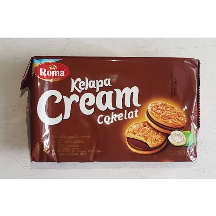 

Roma kelapa cream coklat