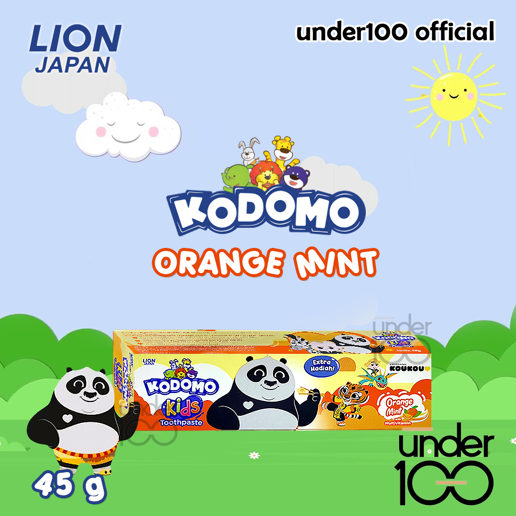 ❤ Under100 ❤ KODOMO Kids Toothpaste Edisi Koukou Strawberry Mint | Orange Mint | 45g Pasta Gigi | BPOM