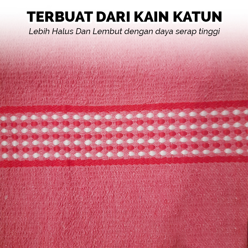 Handuk Mandi Polos Jumbo Motif Dewasa Pria Wanita Ukuran 70x140cm Polyester Premium Tebal High Quality Perlengkapan Mandi Rumah Tangga Import - H17 - Lucky Star