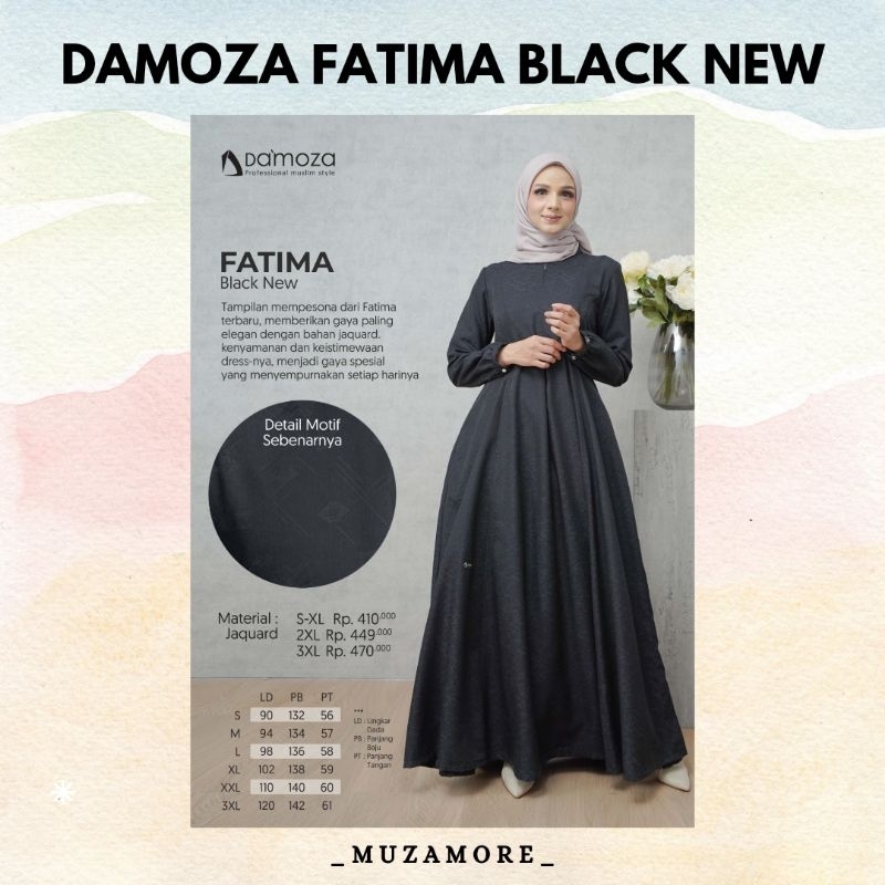 MUTIF DAMOZA FATIMA BLACK NEW TERBARU