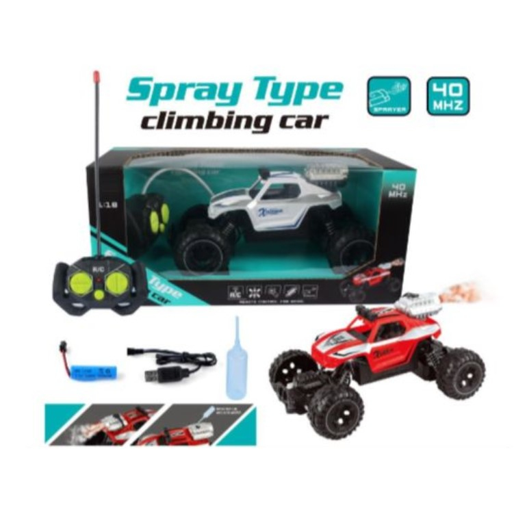 Mainan Anak RC SPRAY TYPE CLIMBING CAR 1:18 / 338-25A Remote Control Bisa Mengeluarkan Asap RC Car Spray