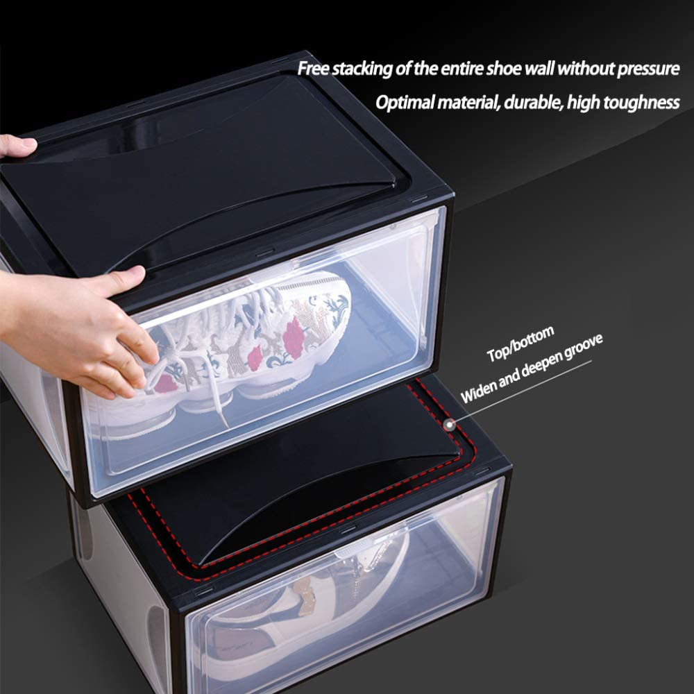 Shoe Box plastic stackable shoes sneakers box storage with clear plastic box Sepatu