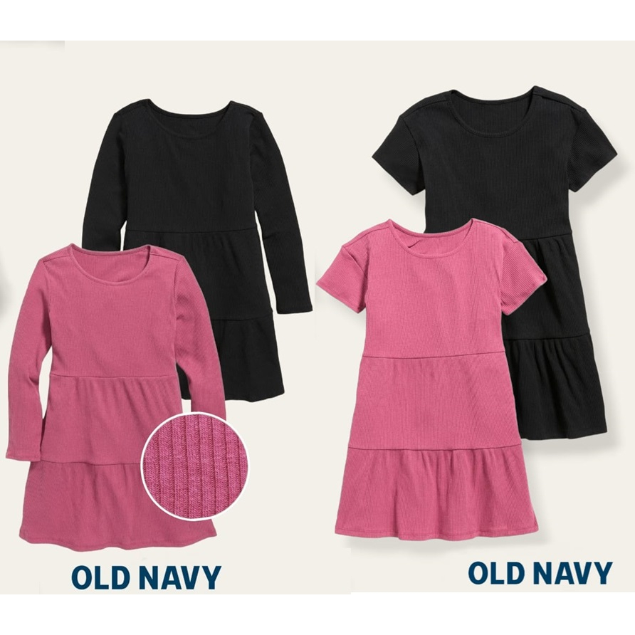 Dress Old Navy Rib Knit Anak Perempuan size 4-18 Tahun