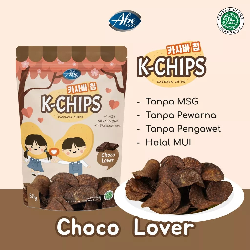 ABE FOOD K-Chips Cassava Chips 80g - Keripik Singkong - No Msg - Kchips