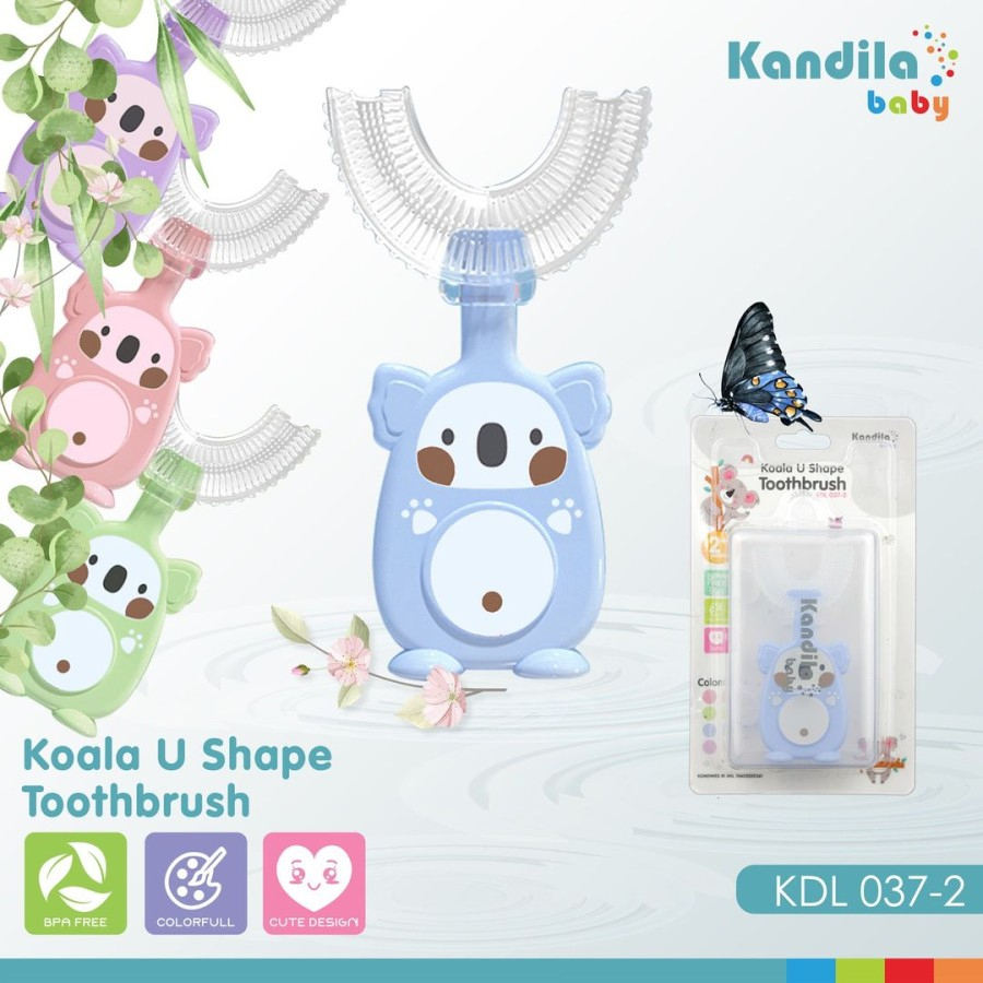 KANDILA BABY TOOTHBRUSH KARAKTER KOALA U SHAPE / BEAR / BUNNY / CARTOON SIKAT GIGI ANAK