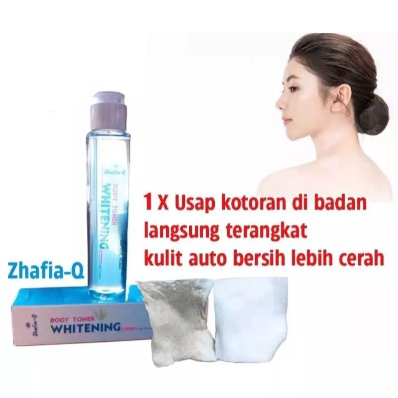 Glowrisstore | ZHAFIA Q BODY TONER WHITENING TONER PEMUTIH BADAN INSTAN