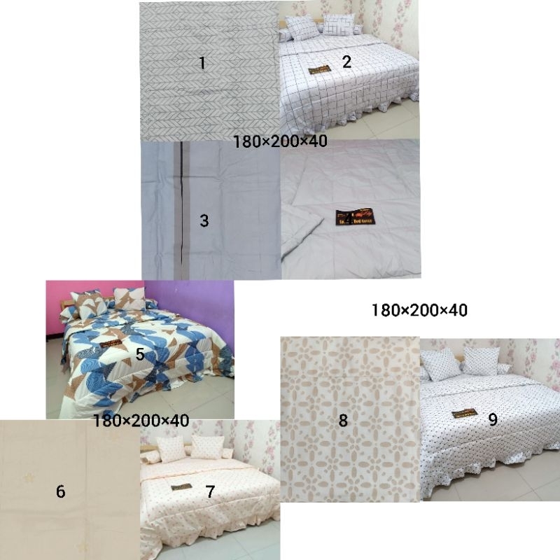 180x200x40 sprei PERCA my love king kasur no 1 tinggi 40 katun tebal