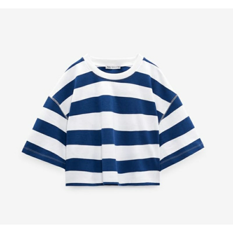 JASTIP Kaus Pendek Katun Zara/T-Shirt Wanita Zara/T-Shirt Wanita