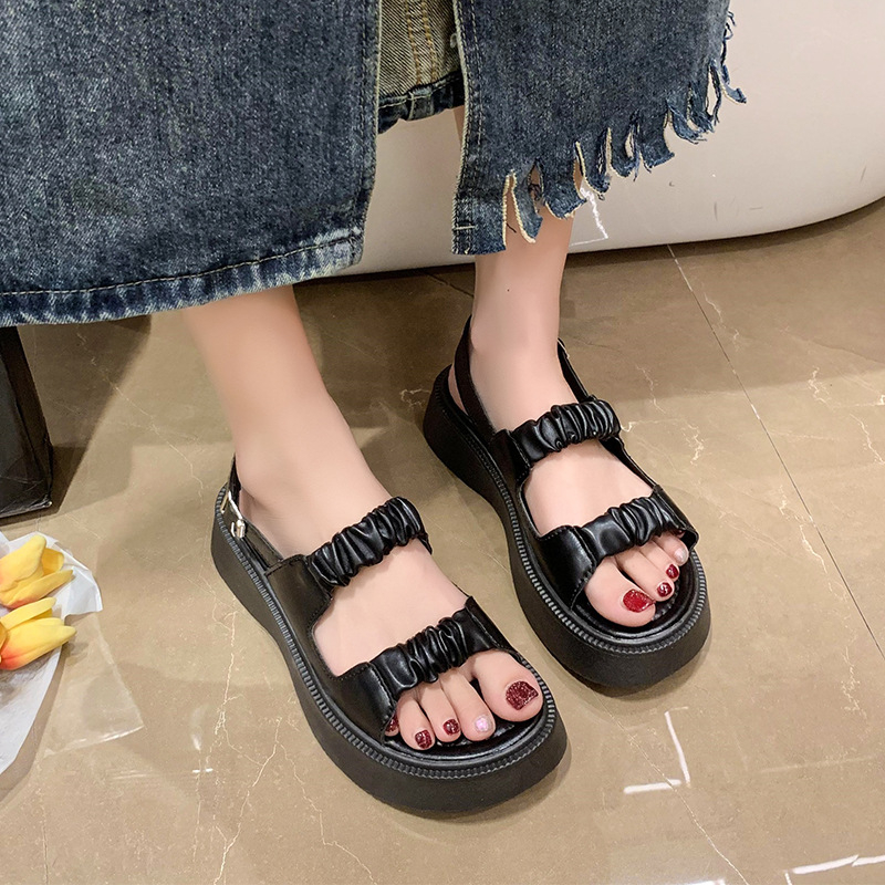 [SEPATU IMPORT] DF 643 Sandal Wedges Sandal Tali Wanita Korea Import Premium Quality