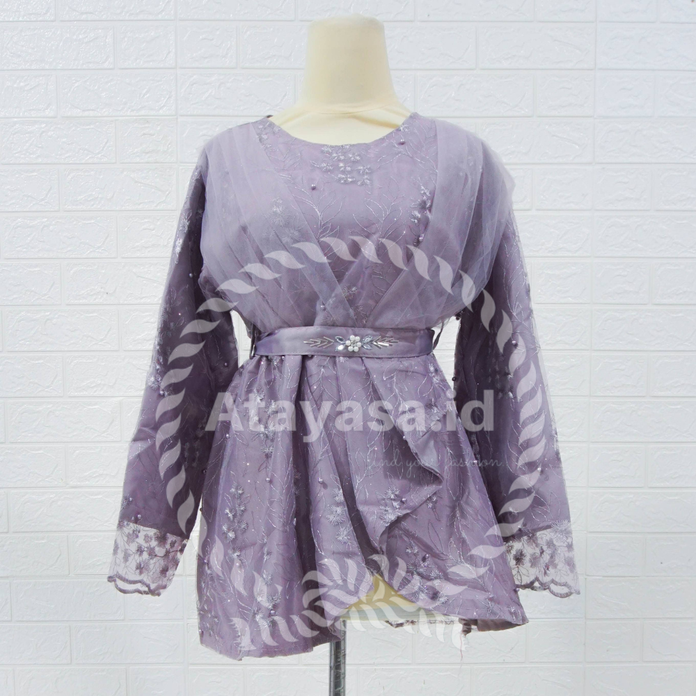 ADA JUMBO!!  AVEENA SET COUPLE MAUVE PASANGAN REMAJA MODERN KEKINIAN FULL BROKAT KELILING//Sarimbit Brukat Couple Brukat Kebaya Set Rok Kemeja Batik  Kebaya Modern Kebaya Tunangan Lamaran Baju Wisuda Batik Brukat Terbaru Set Couple