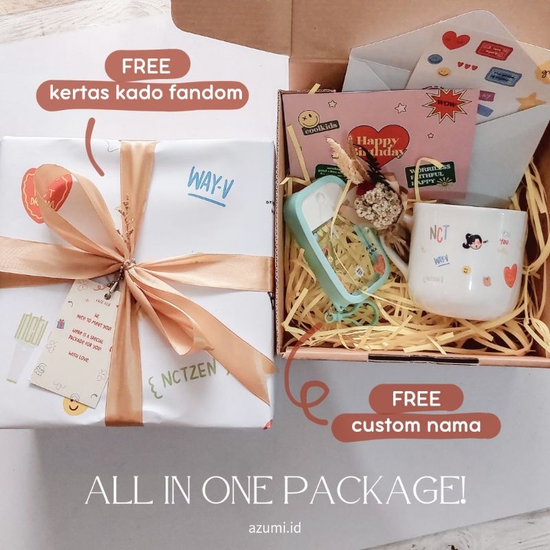 (BACA DESKRIPSI) Hampers BTS NCT iKON Treasure Gift Box Custom Nama | KPOP & NON KPOP Enhypen TXT Se