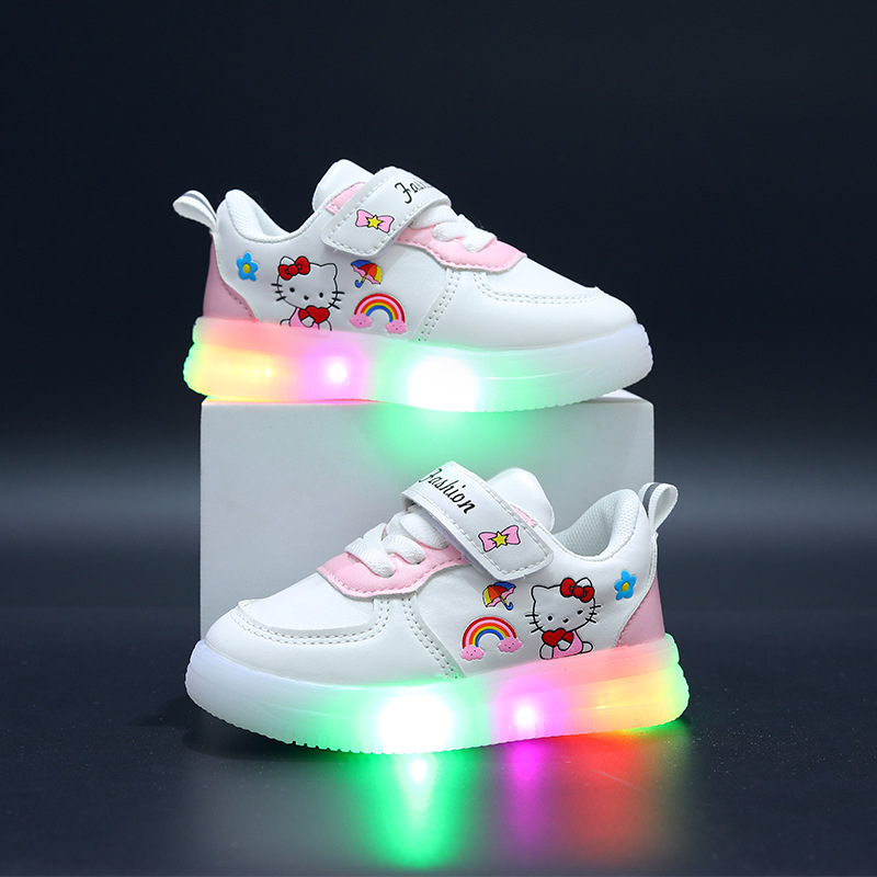 SEPATU LED ANAK SNEAKER HELLO KITTY
