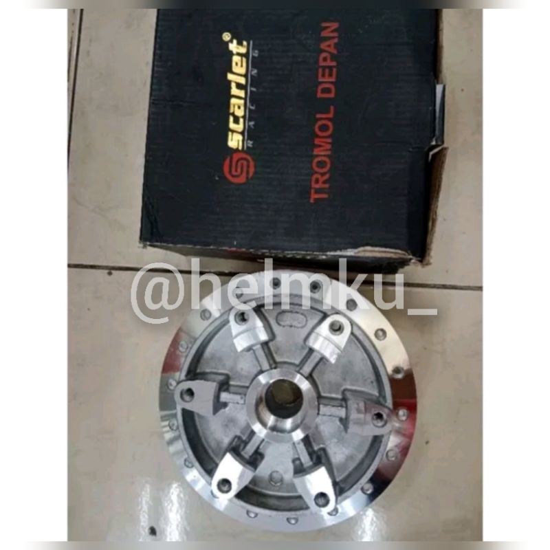 Tromol Depan Chrome Original Scarlet CB150R New Megapro Tiger Verza