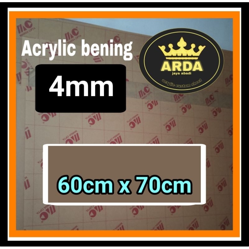 

Akrilik 4mm bening 60 x 70 /acrylic clear /acrylic lembaran 4mm/akrilik clear /mika