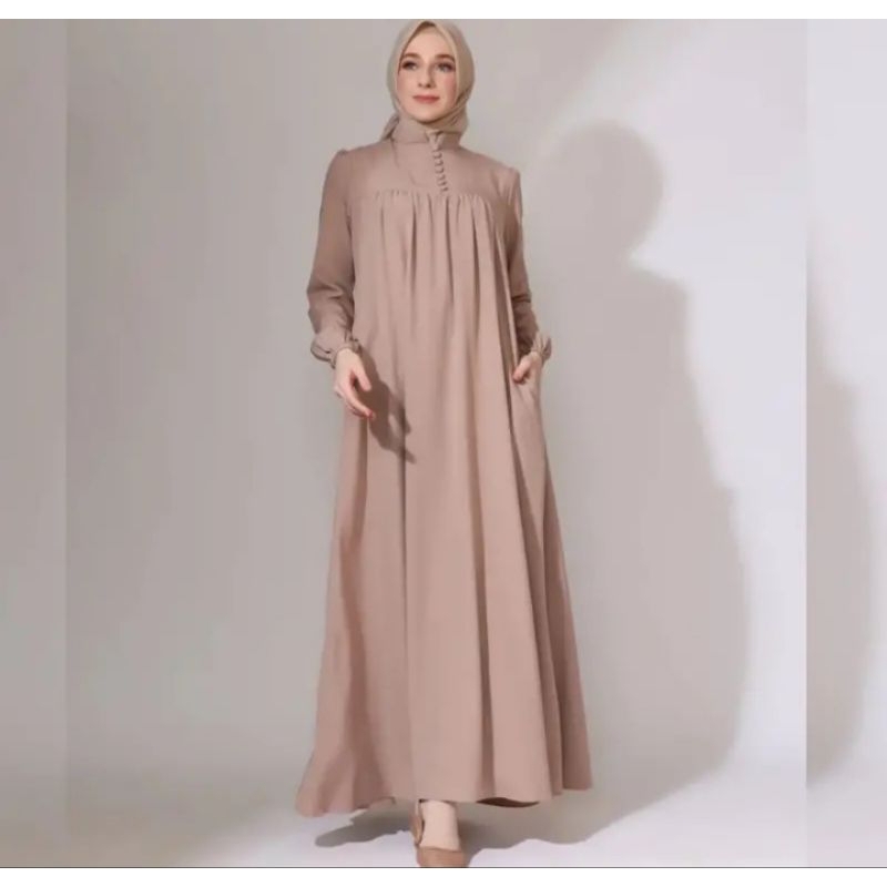 Dress Polos Casual Gamis Simple Elegant