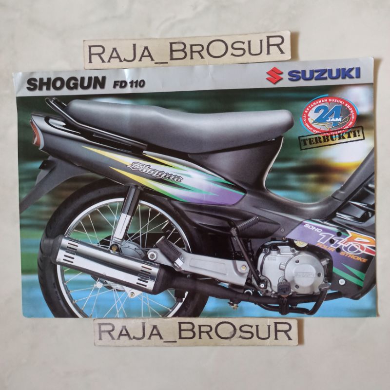 Poster brosur katalog flyer jadul lawas Suzuki Shogun FD110/Shogun 110R/Shogun Kebo 2000