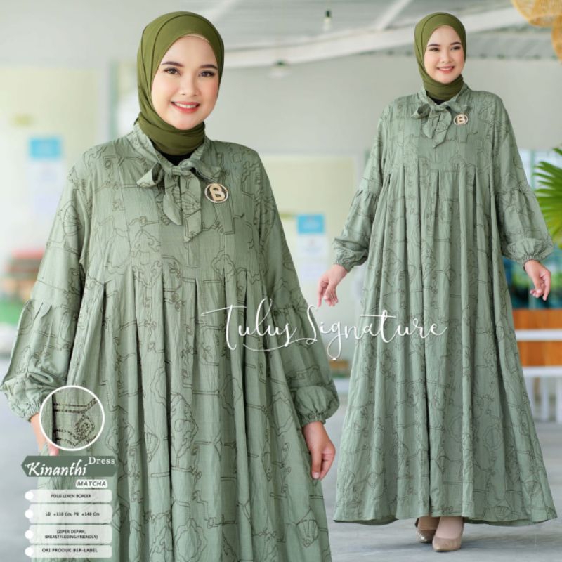 KINANTHI DRESS BY TULUS SIGNATURE / GAMIS LINEN BORDIR MUSLIMAH / Dress LD 110