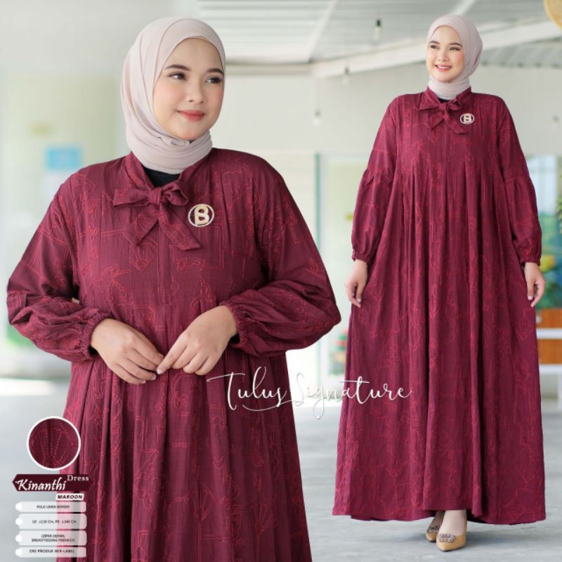 KINANTHI DRESS BY TULUS SIGNATURE / GAMIS LINEN BORDIR MUSLIMAH / Dress LD 110