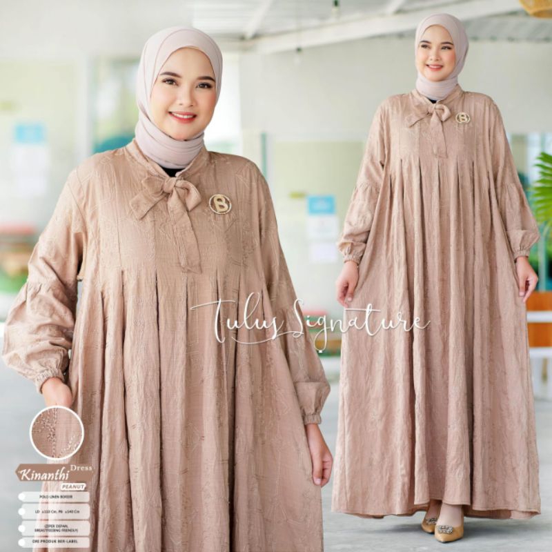 KINANTHI DRESS BY TULUS SIGNATURE / GAMIS LINEN BORDIR MUSLIMAH / Dress LD 110