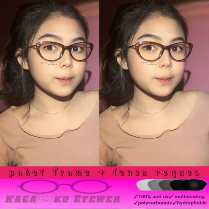 8508 Frame Cate eye Best seller | Kacamata wanita antiradiasi | kacamata photocromic | Kacamata minu