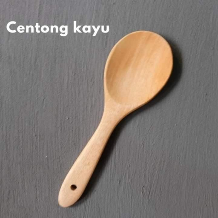 Sendok Nasi Kayu Mahoni / Centong Nasi Kayu Tebal