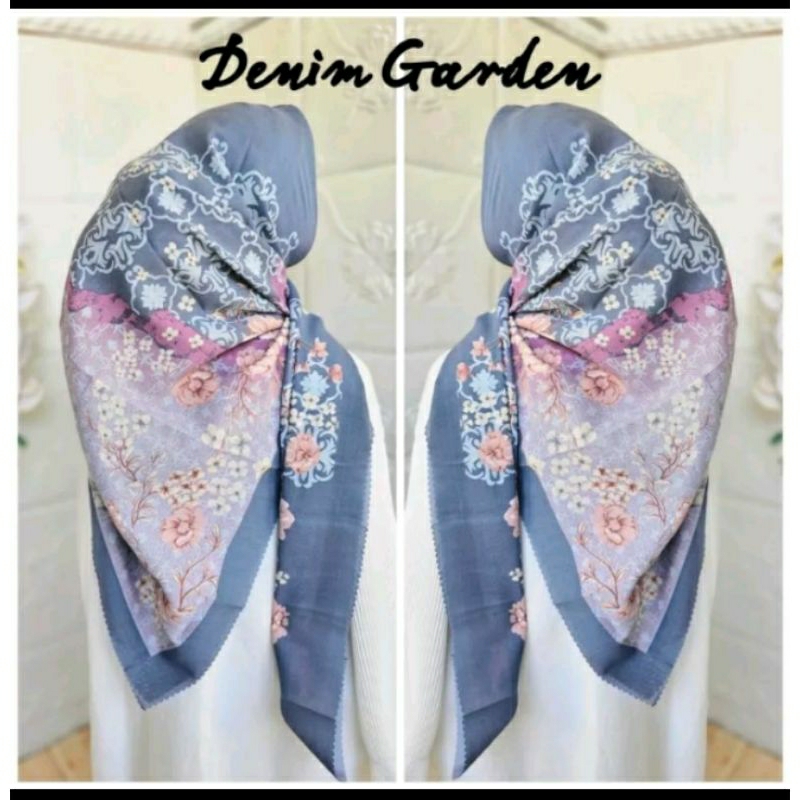 denim garden/voal motif/jilbab segi empat