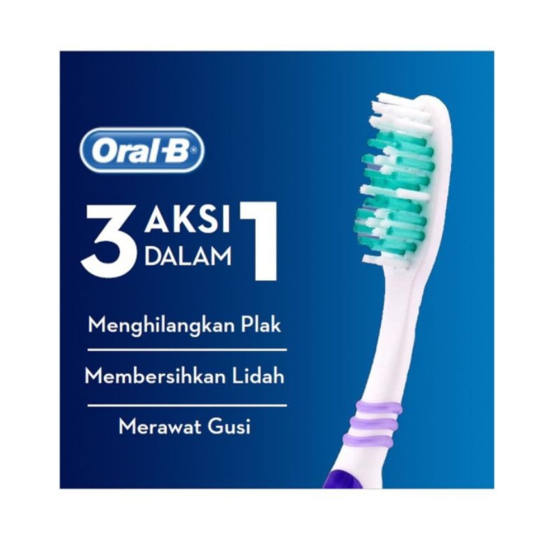 Oral B Sikat Gigi All Rounder 123 3's | Oral B 3 in 1 Actoin Soft