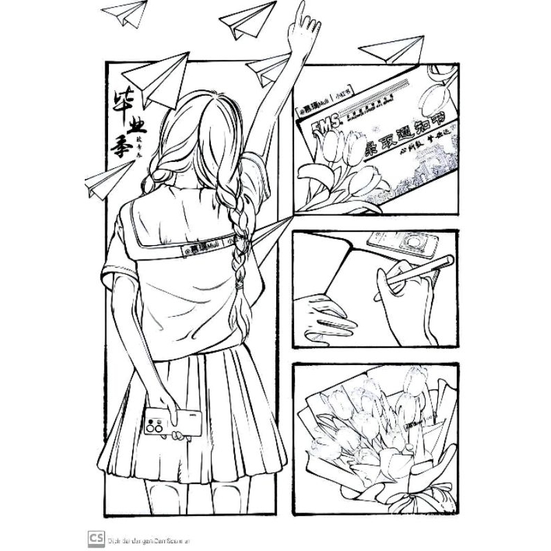 

Aestetic Sketch For Girls Isi 50 Lembar + Ada Bonus - Gambar Sketsa Mewarnai Untuk Cewek