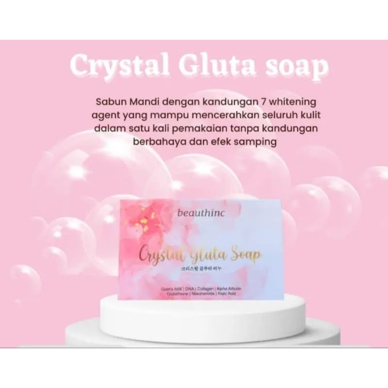 SABUN BEAUTHINC CRYSTAL GLUTA SOAP/SABUN PEMUTIH BADAN.