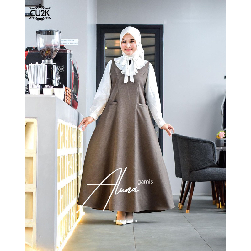 One Set Gamis Inner+Outer Aluna by CU2K