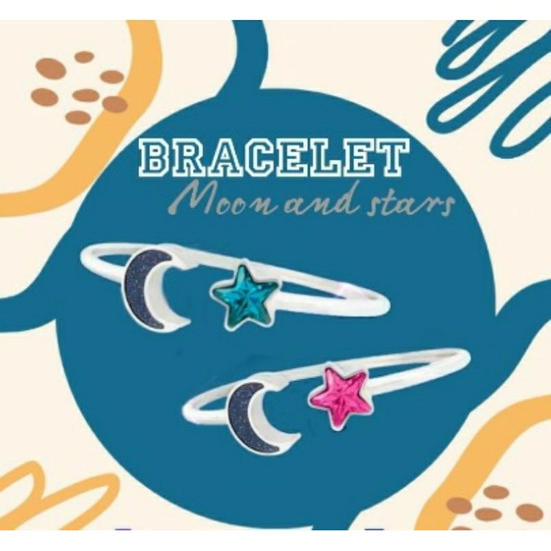 Mci Bracelet Moon and Stars Design By Nagita Slavina | gelang kesehatan Mci 100% original [Preloved]