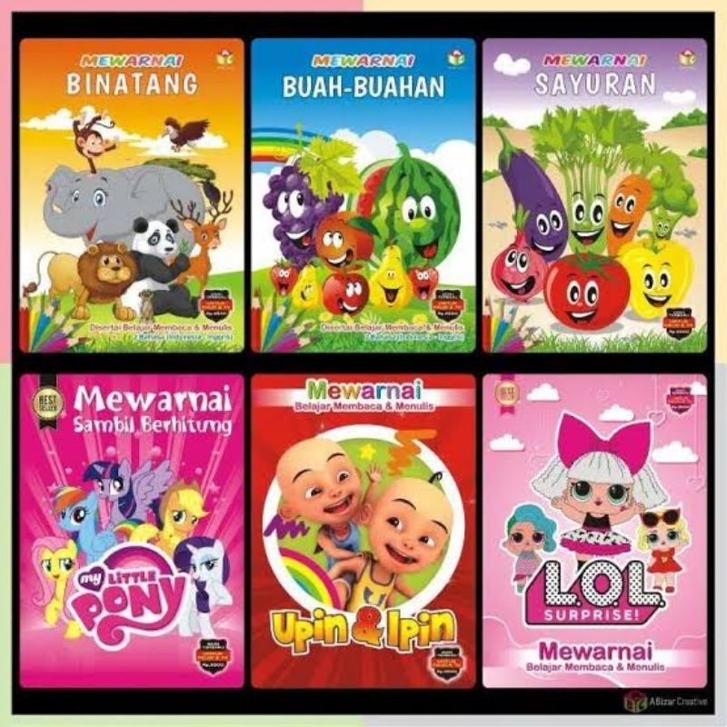 

Buku Mewarnai Anak Paud TK Ukuran Kertas A4 Murah Kertas Putih