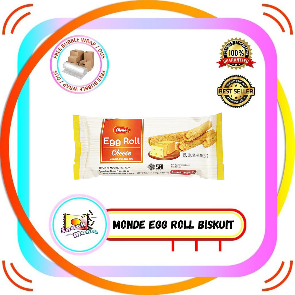 

Monde Egg Roll Cheese Stick Biskuit 35 gr Keju