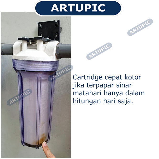 Sediment Filter Air 01 Micron Watertech 10 inch Cartrige Saringan Air 10&quot; 01micron Spun Setara Nanotech