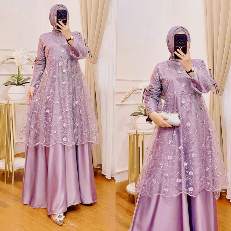Gamis Hm Khawla Fashion Muslim /Solo/Promo/Grosir
