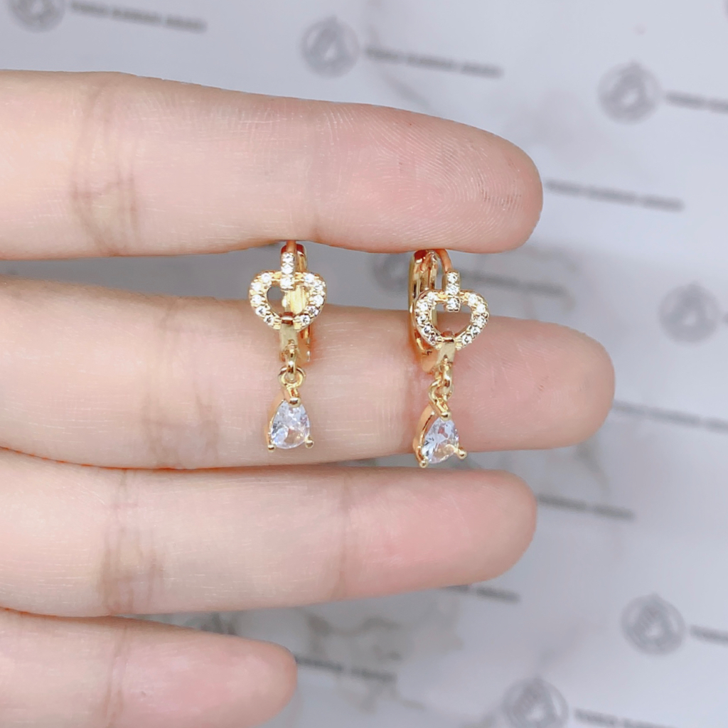 Anting Xuping Gold Perhiasan Fashion Wanita Model Ring Motif Delapan *24