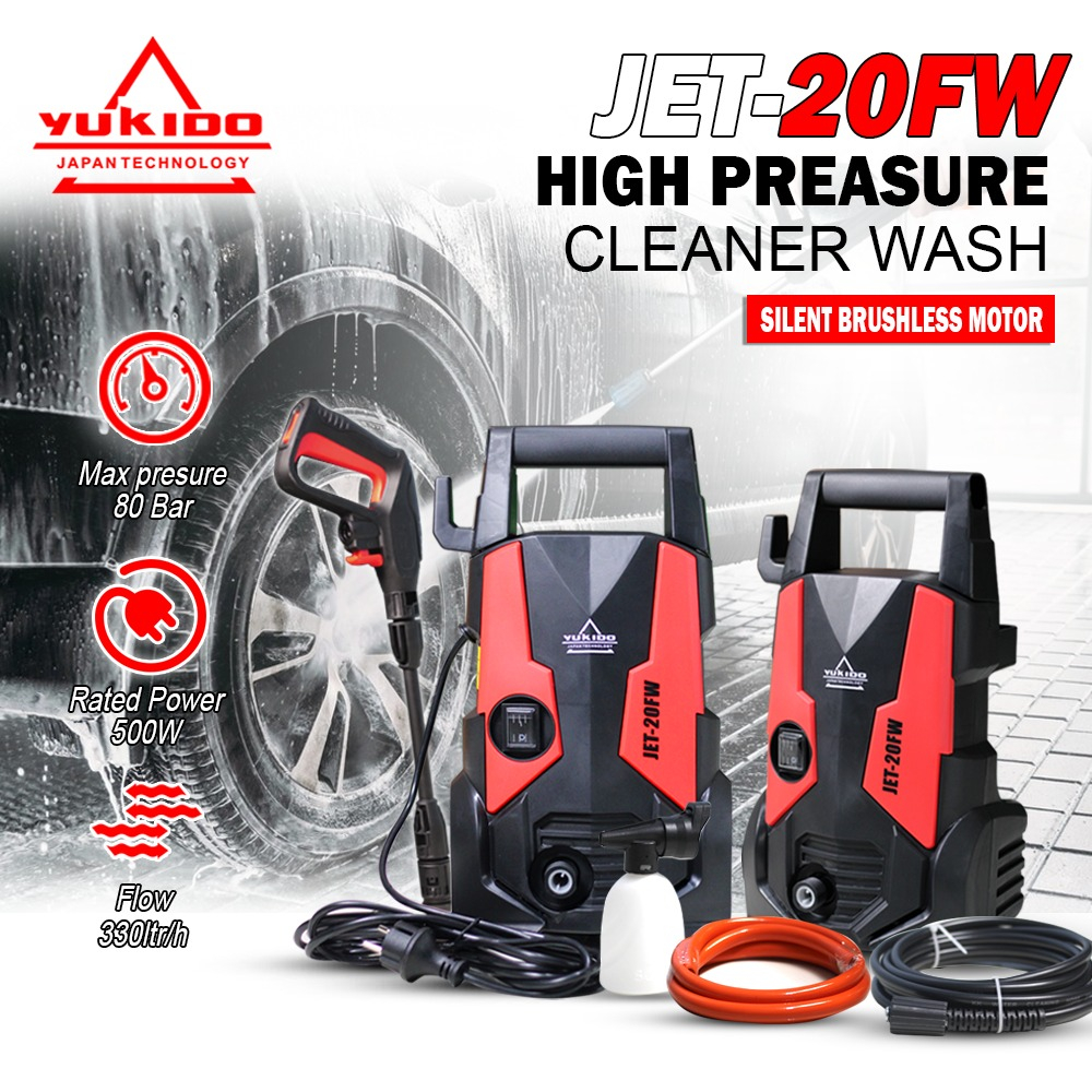 Yukido High Pressure Jet Cleaner Mesin Cuci Steam Mobil dan Motor