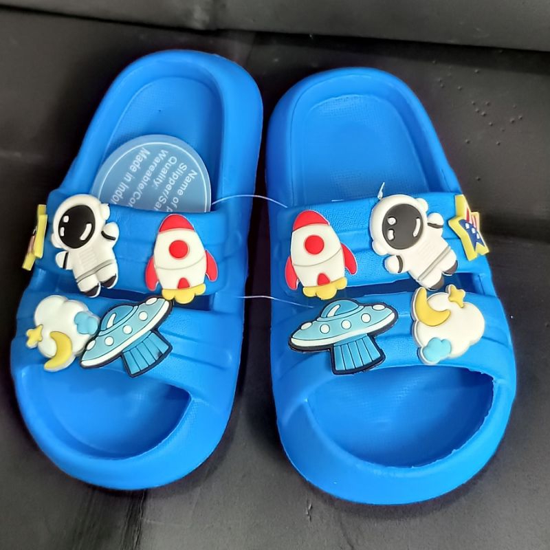 New oricon Sandal anak laki-laki terbaru Sandal anak motif astronot kekinian